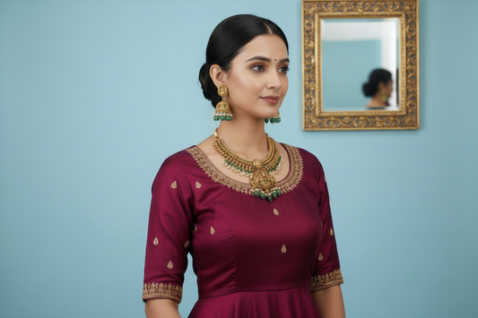 Golden Liya Temple Necklace Set