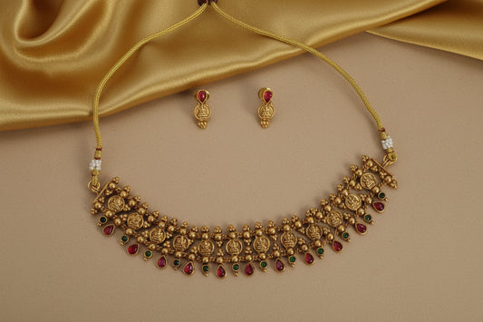 Golden Mira Layered Coin Choker Set