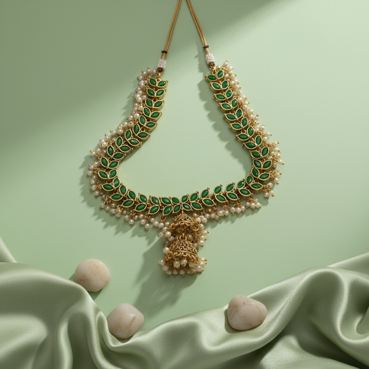 Green Surya Necklace Set