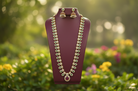 Long Necklace Set | Gold jewellery - House of Abiani