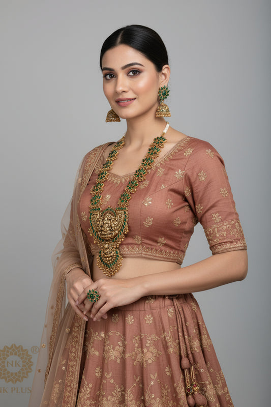 Emerald Laya Temple Necklace Set