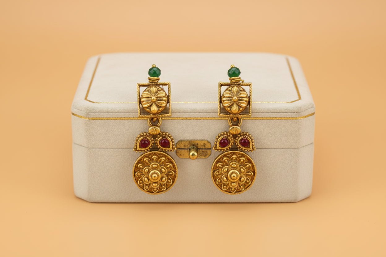 Golden Haniya Combo Coin Necklace Set