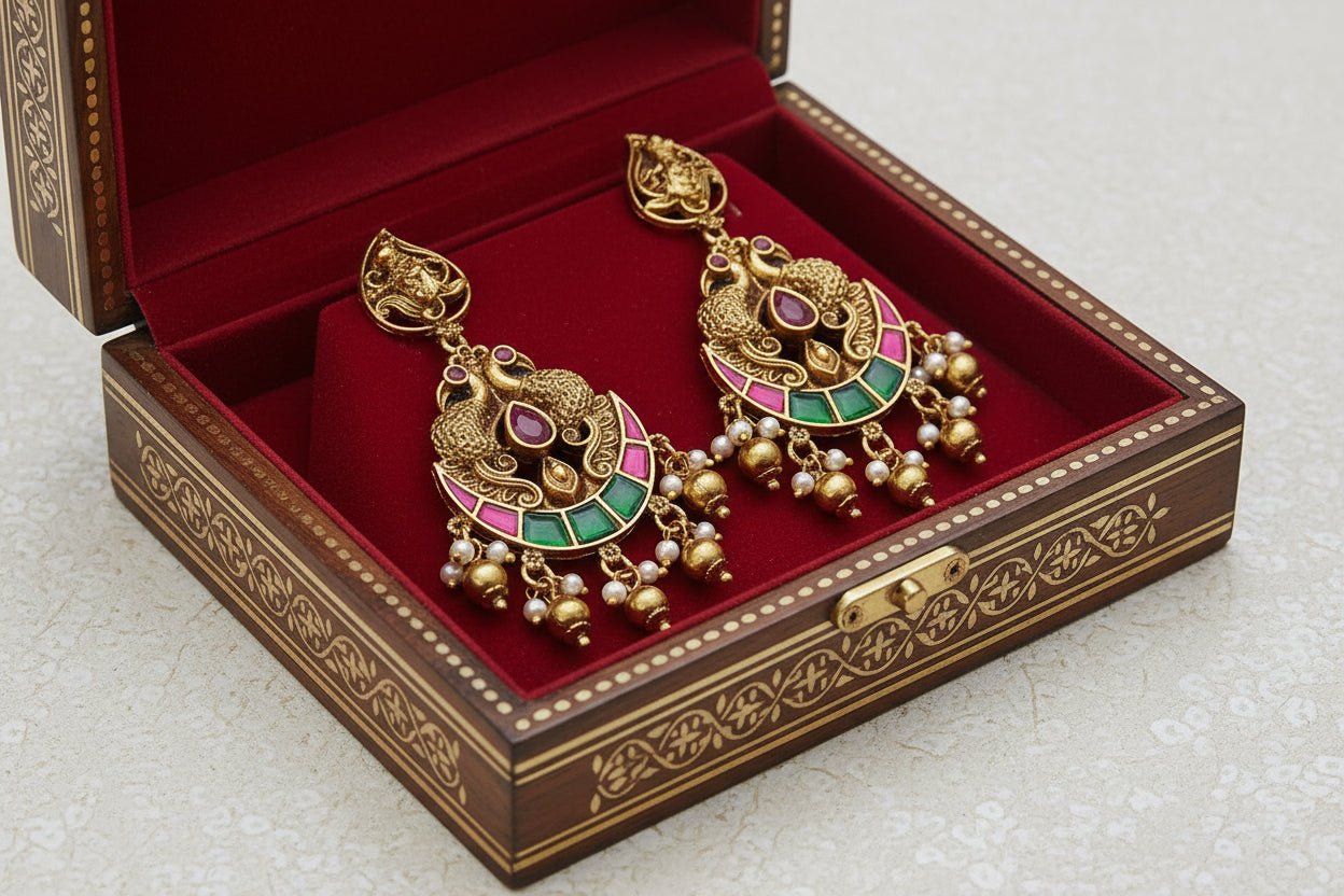 Golden Nila Temple Necklace Set