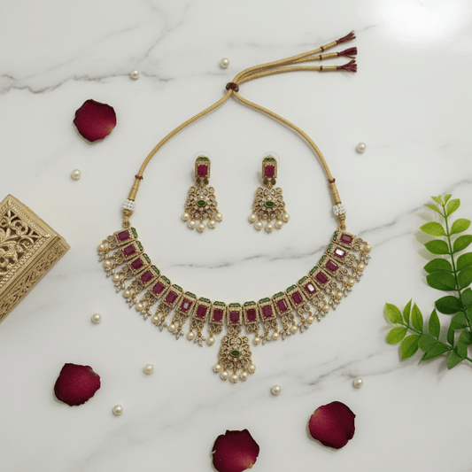 Multicolor Pritha Necklace set