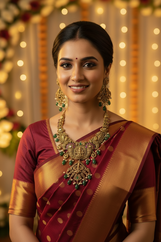 Golden Aarohi Necklace Set