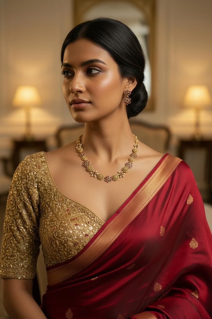 Golden Ananya Necklace Set