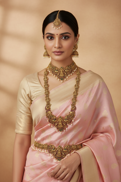 Golden Aria Temple Bridal Set