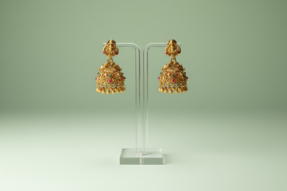 Golden Kimaya Layered Temple Necklace Set