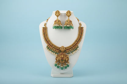 Golden Liya Temple Necklace Set