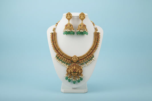 Golden Liya Temple Necklace Set
