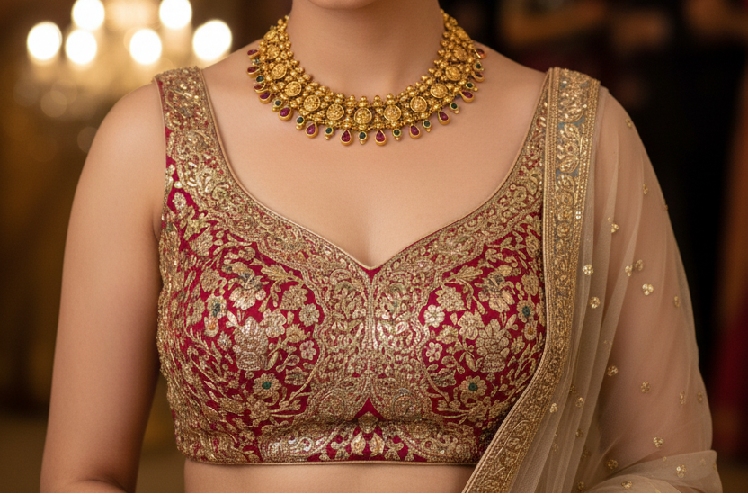 Golden Mira Layered Coin Choker Set