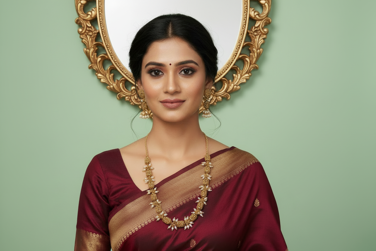 Golden Narmada Mala Set