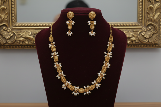Golden Narmada Mala Set