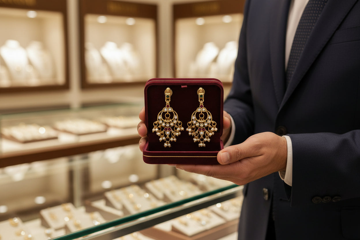 Golden Shanaya Guttapusalu Necklace set