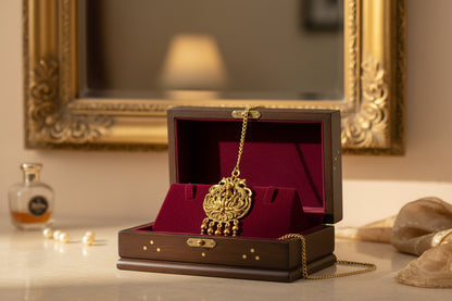 Golden Shaurya Temple Bridal Set