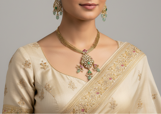 Golden Shreya Hasli Set