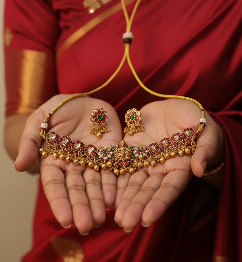 Golden Vaanya Jadau Choker set