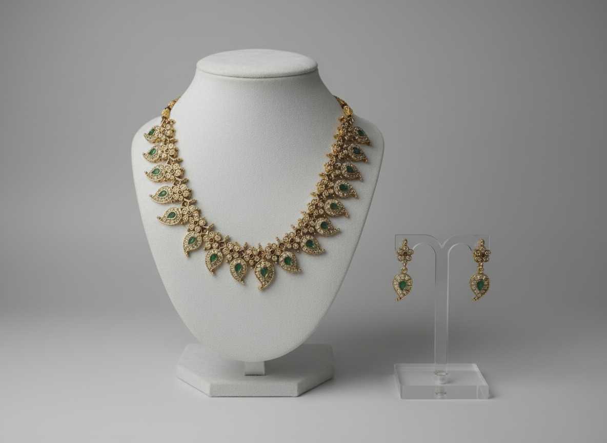 Golden Vaishali Necklace Set