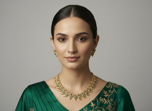 Golden Vaishali Necklace Set