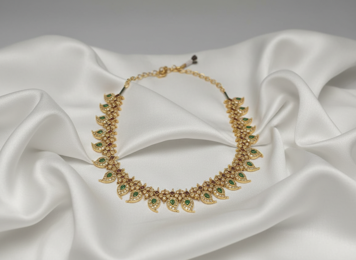 Golden Vaishali Necklace Set