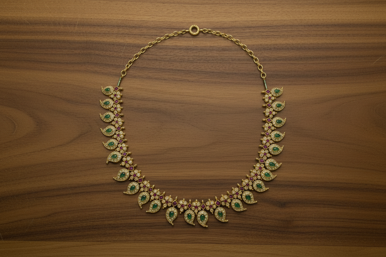 Golden Vaishali Necklace Set