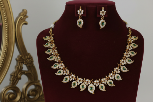 Golden Vaishali Necklace Set
