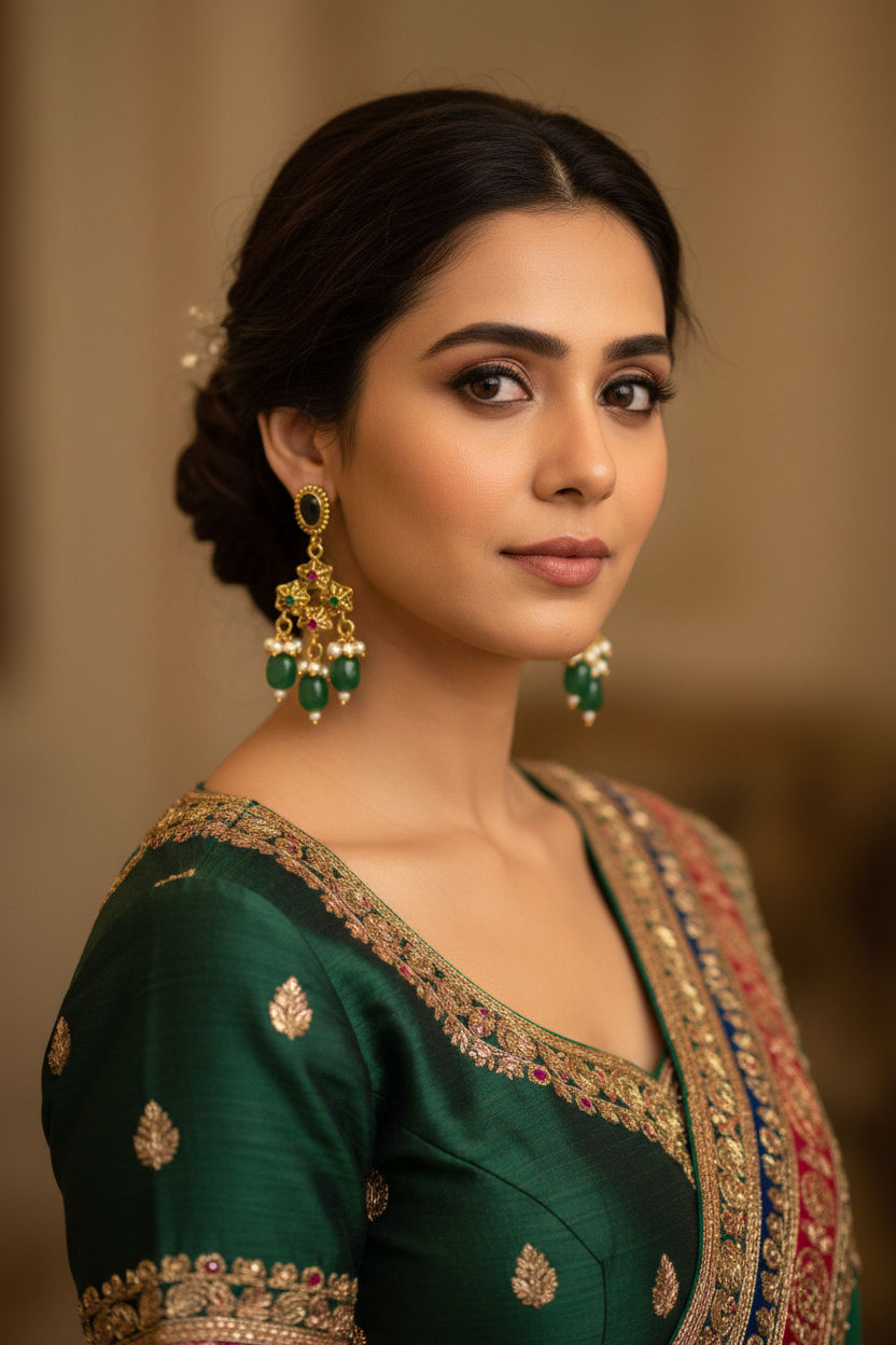 Green Shivanya Jadau Choker Set