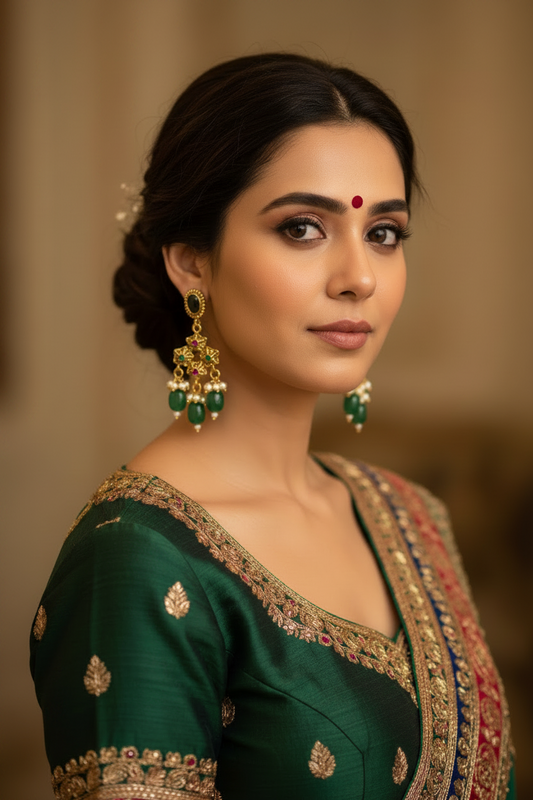 Green Shivanya Jadau Choker Set
