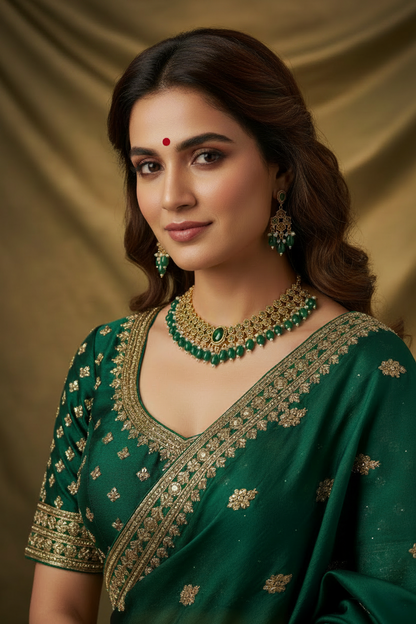 Green Shivanya Jadau Choker Set