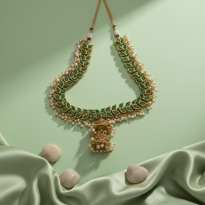 Green Surya Necklace Set