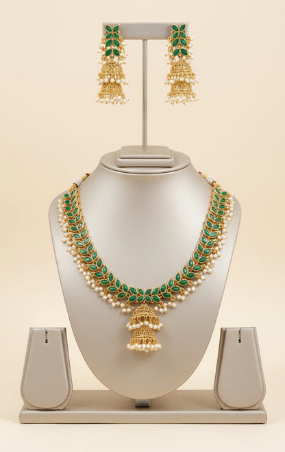 Green Surya Necklace Set