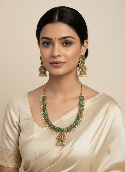 Green Surya Necklace Set