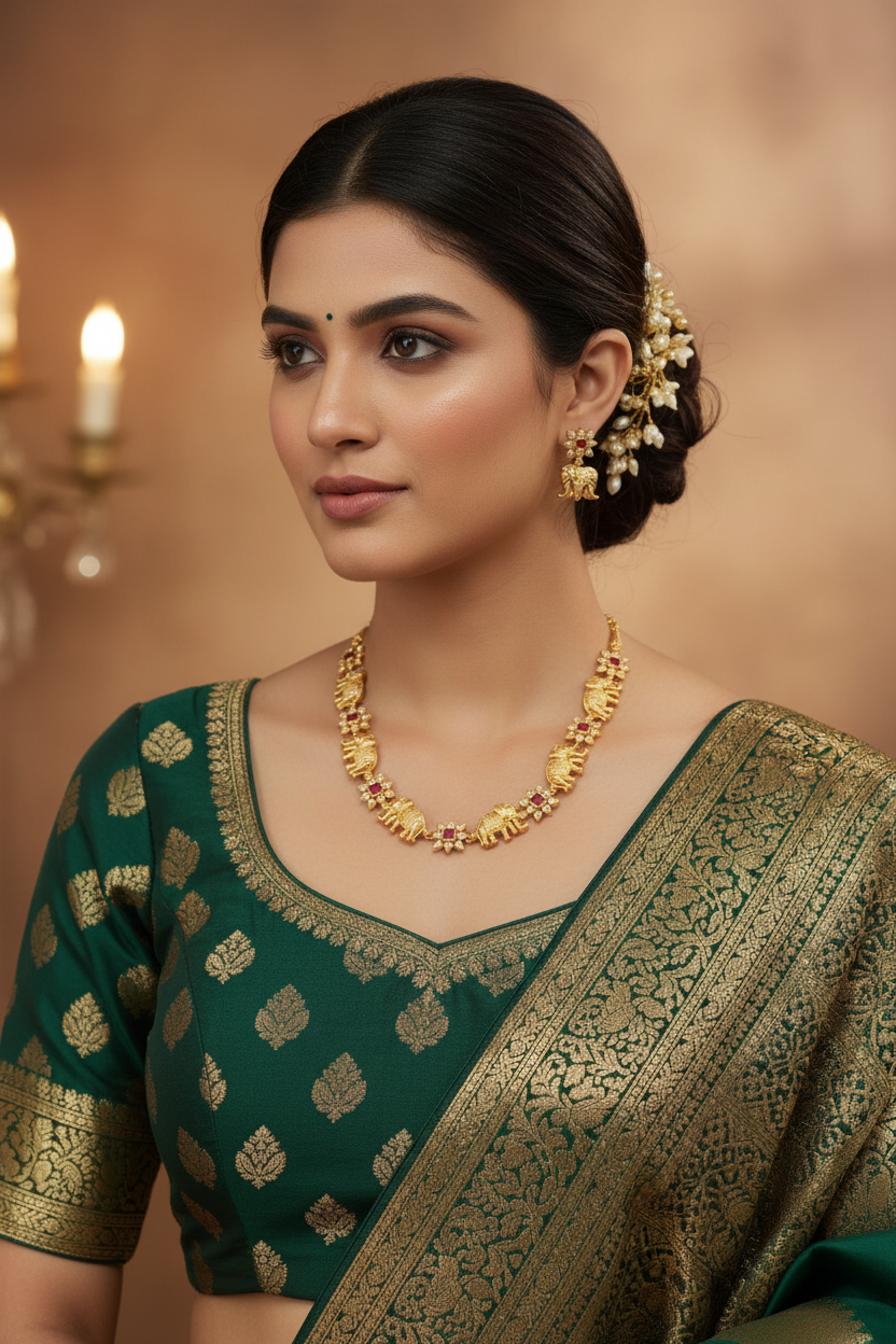 Magenta Jahnavi Necklace Set