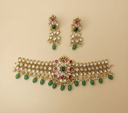 Multicolor Amala Jadau Choker Set
