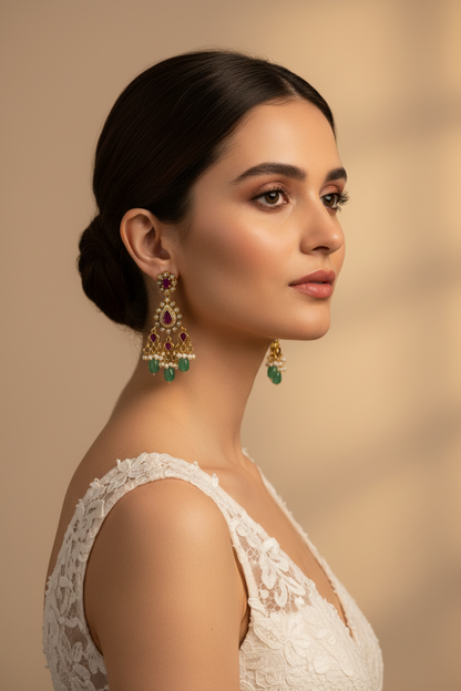 Short Necklace set | Multicolor Antique Jewellery - House of Abiani