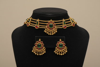 Multicolor Dhriti Flower Choker Set