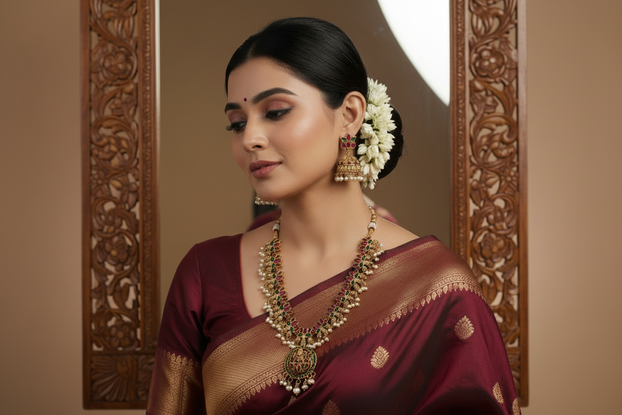 Multicolor Isha Lotus Necklace Set