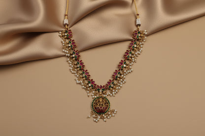 Multicolor Isha Lotus Necklace Set