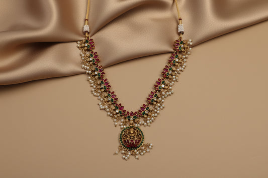 Multicolor Isha Lotus Necklace Set