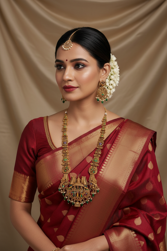 Multicolor Keerthi Temple Necklace set