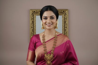 Multicolor Laya Lotus Temple Necklace Set