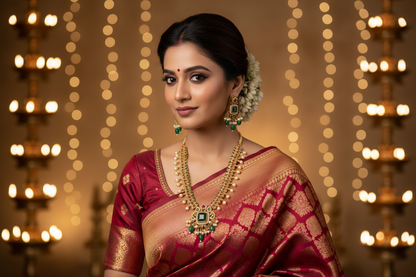 Multicolor Mahalakshmi Jadau Necklace Set