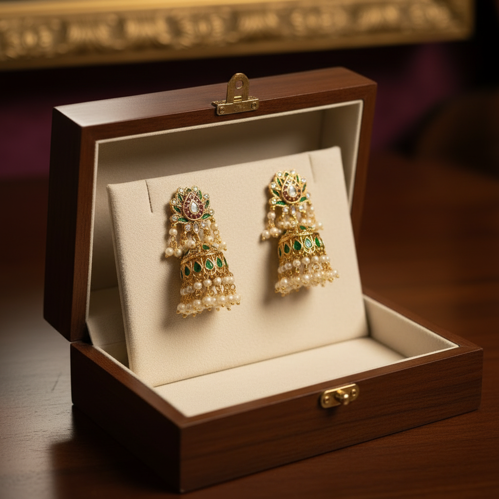 Short Necklace set | Multicolor Lotus Motif - House of Abiani