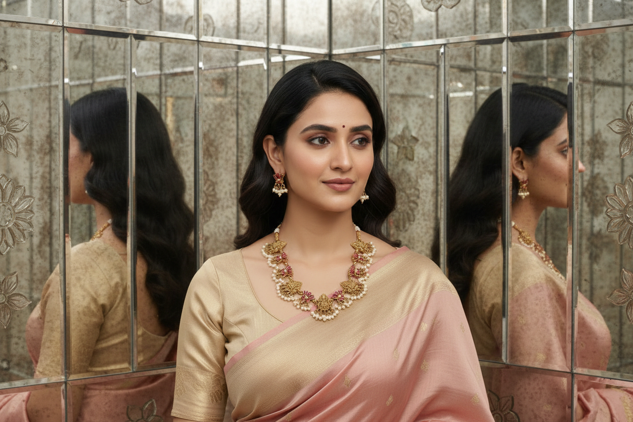 Pink Godavari Necklace Set