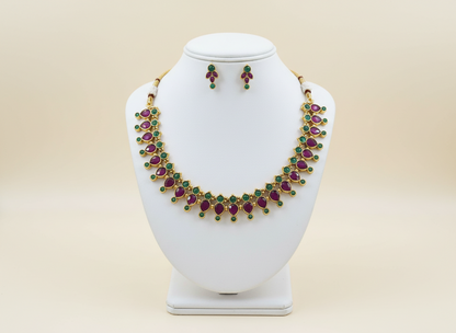 Purple Adra Necklace set