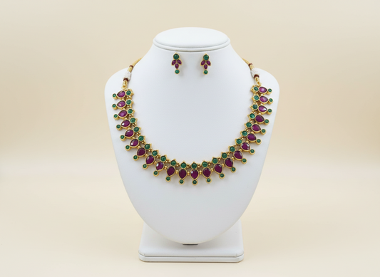 Purple Adra Necklace set