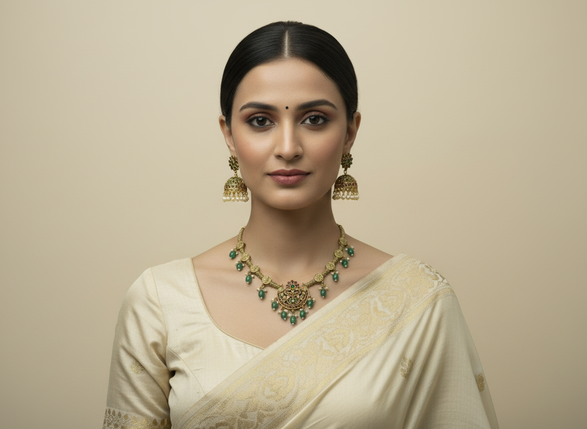 Green Pari Necklace Set