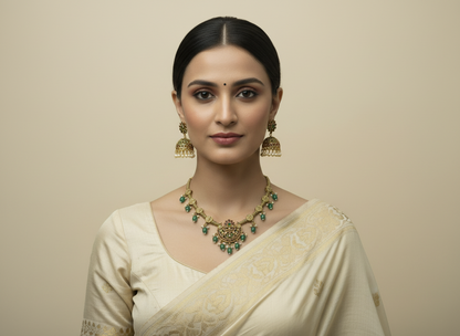 Green Pari Necklace Set