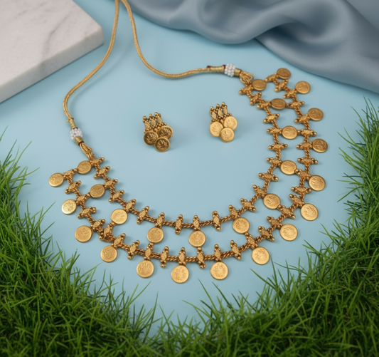 Golden Sita Coin Choker Set