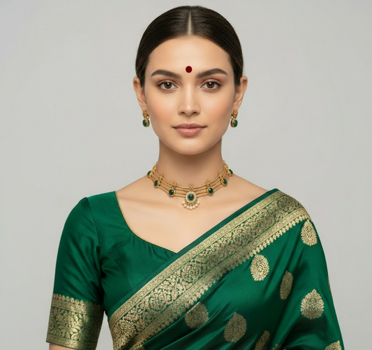 Green Navya Choker Set